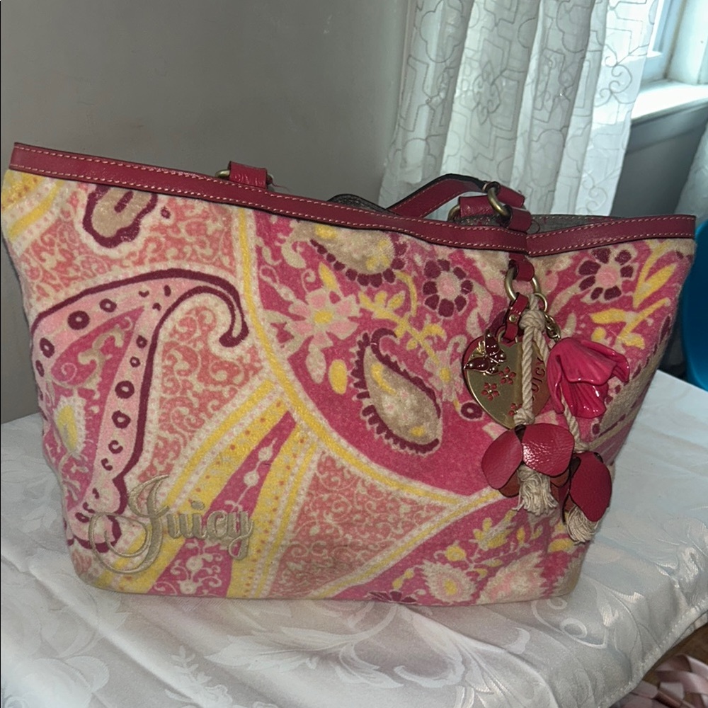 SOLD Vintage Juicy Couture Pink Paisley Women's Bag